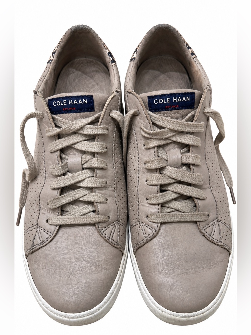 Cole Haan Women’s Beige Taupe Leather Sneakers Size 8.5